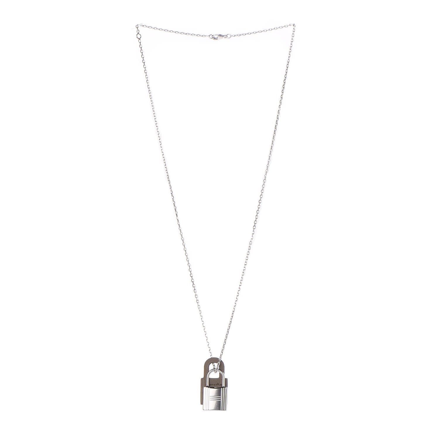 Hermes Swift O'Kelly Pendant Necklace Etoupe 3 of 6