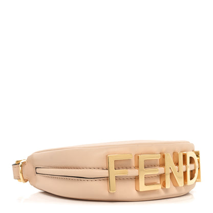 Fendi Vitello Grace Matte Nano Fendigraphy Hobo Bag Light Rose 3 of 9
