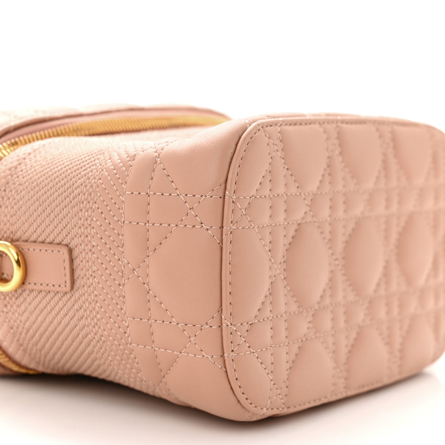 Lambskin Cannage Small Diortravel Vanity Case Rose Des Vents