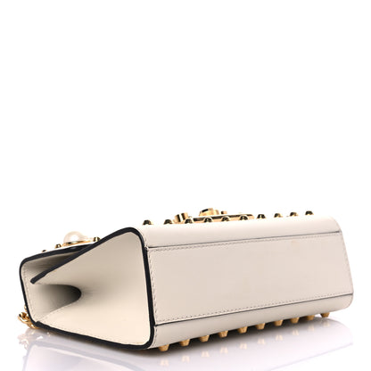 Gucci Calfskin Studded Small Padlock Shoulder Bag White 4 of 17