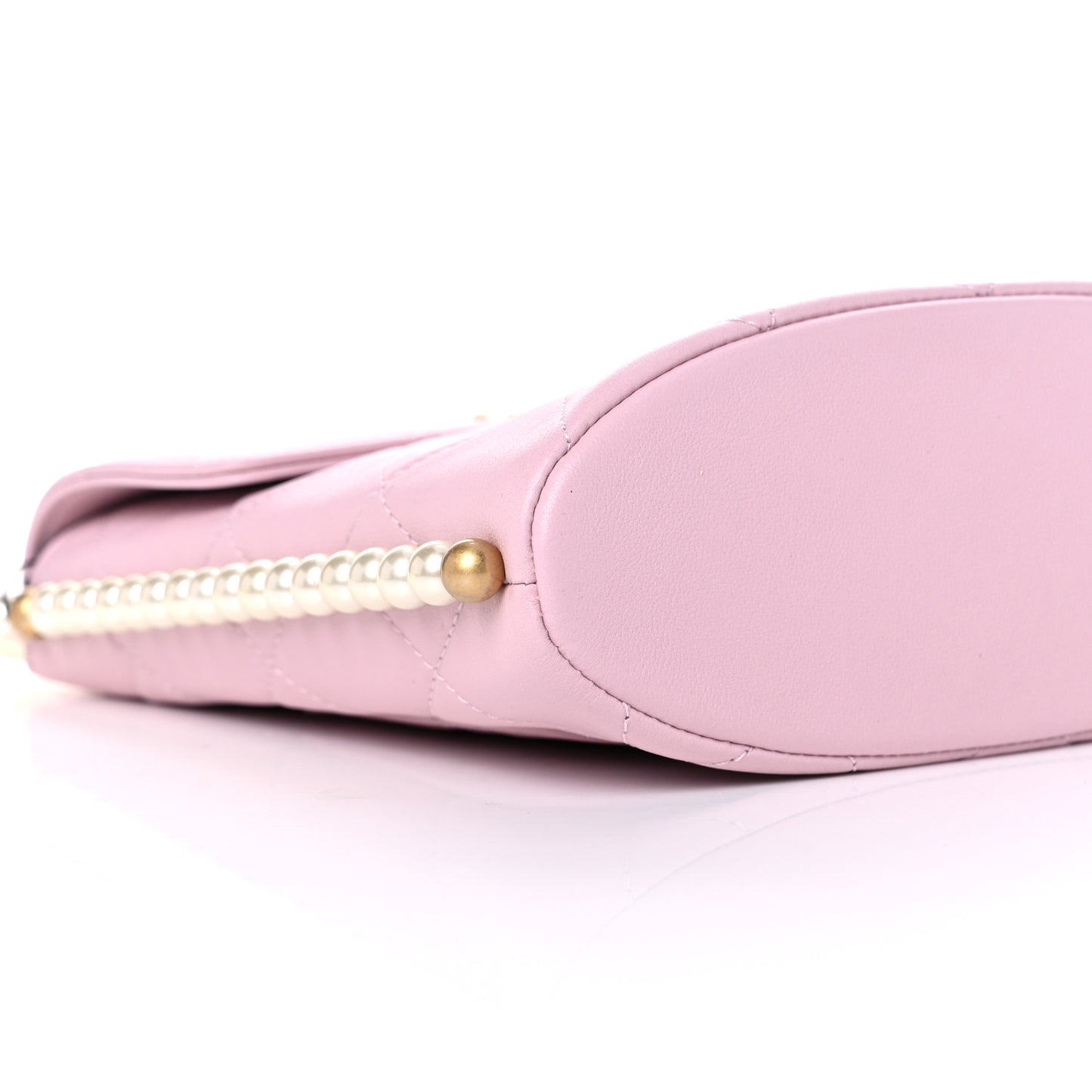 Calfskin Quilted Pearl Small About Pearls Hobo Bag Light Pink