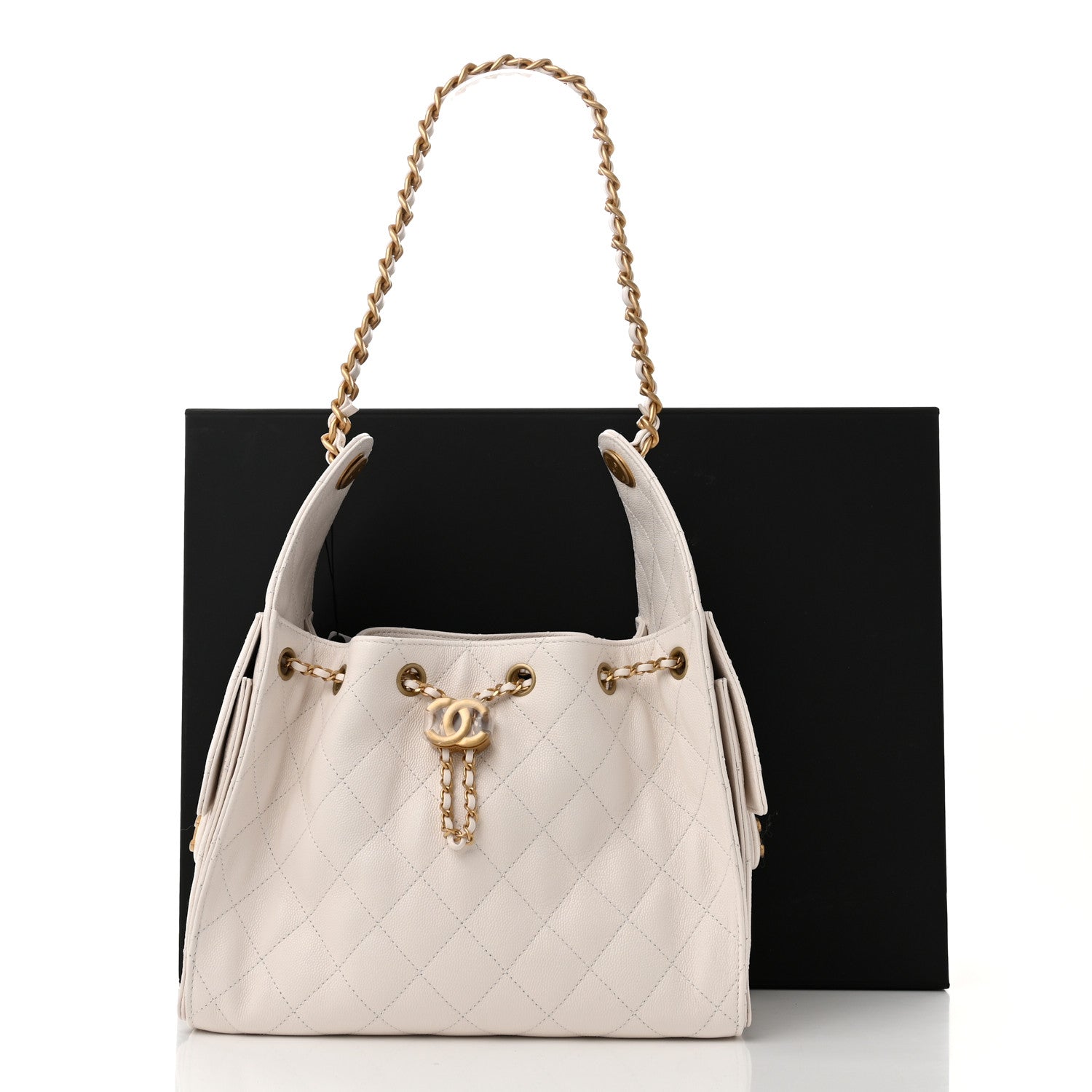 Chanel Caviar Quilted Small Chanel 25 Handbag White 11 of 11