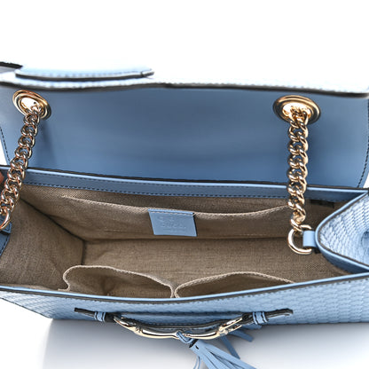 Gucci Microguccissima Medium Emily Chain Shoulder Bag Mineral Blue 5 of 11