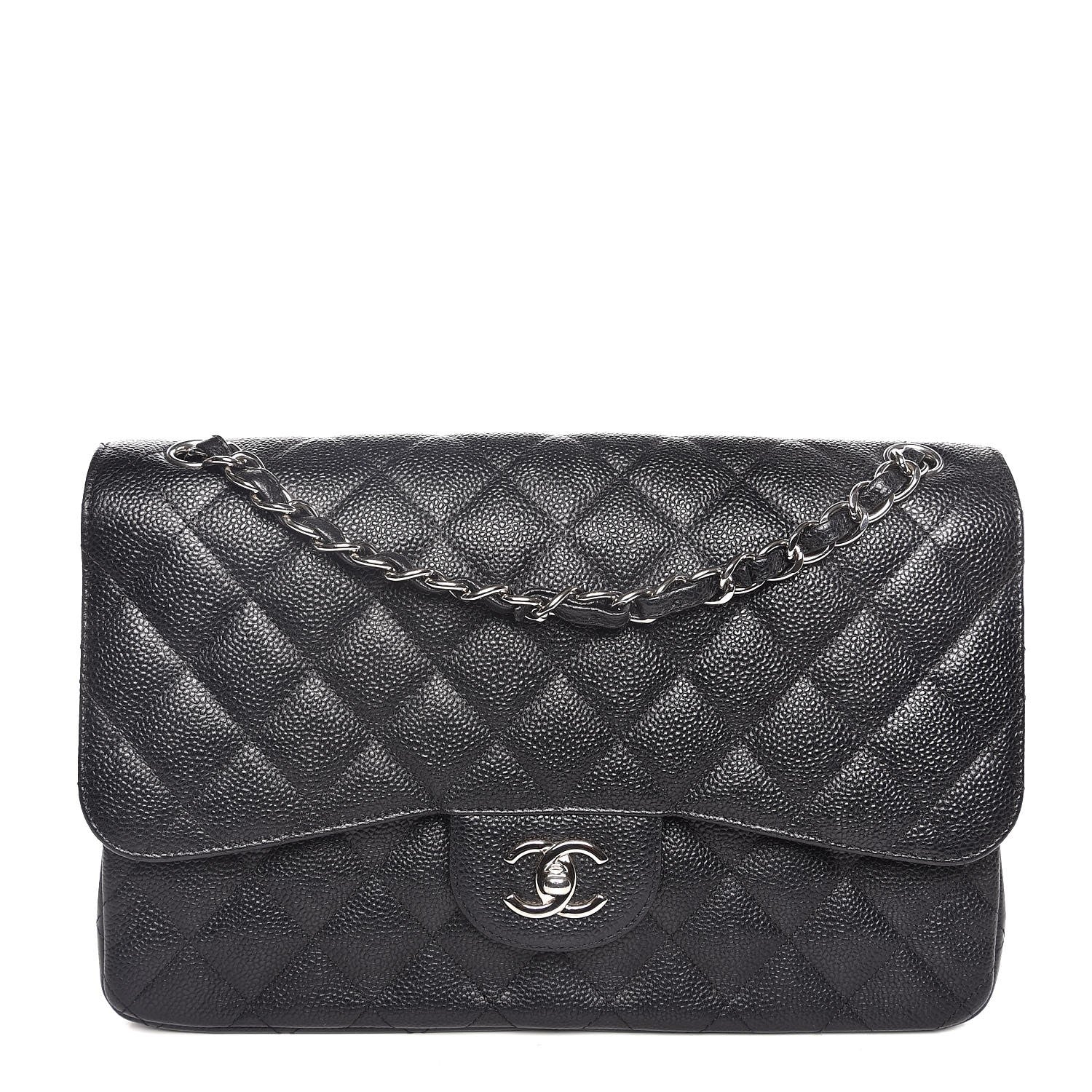 Chanel Caviar Quilted Jumbo Double Flap Black 1 of 8