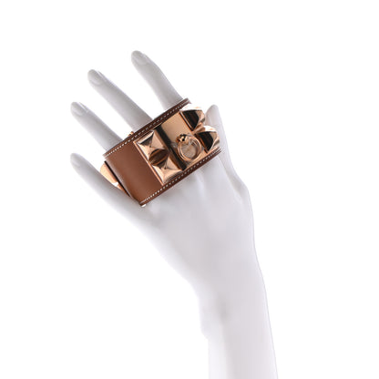 Hermes Barenia Collier De Chien CDC Bracelet L Fauve 2 of 7