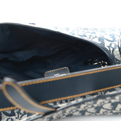 Christian Dior Monogram Saddle Bag Blue 5 of 9