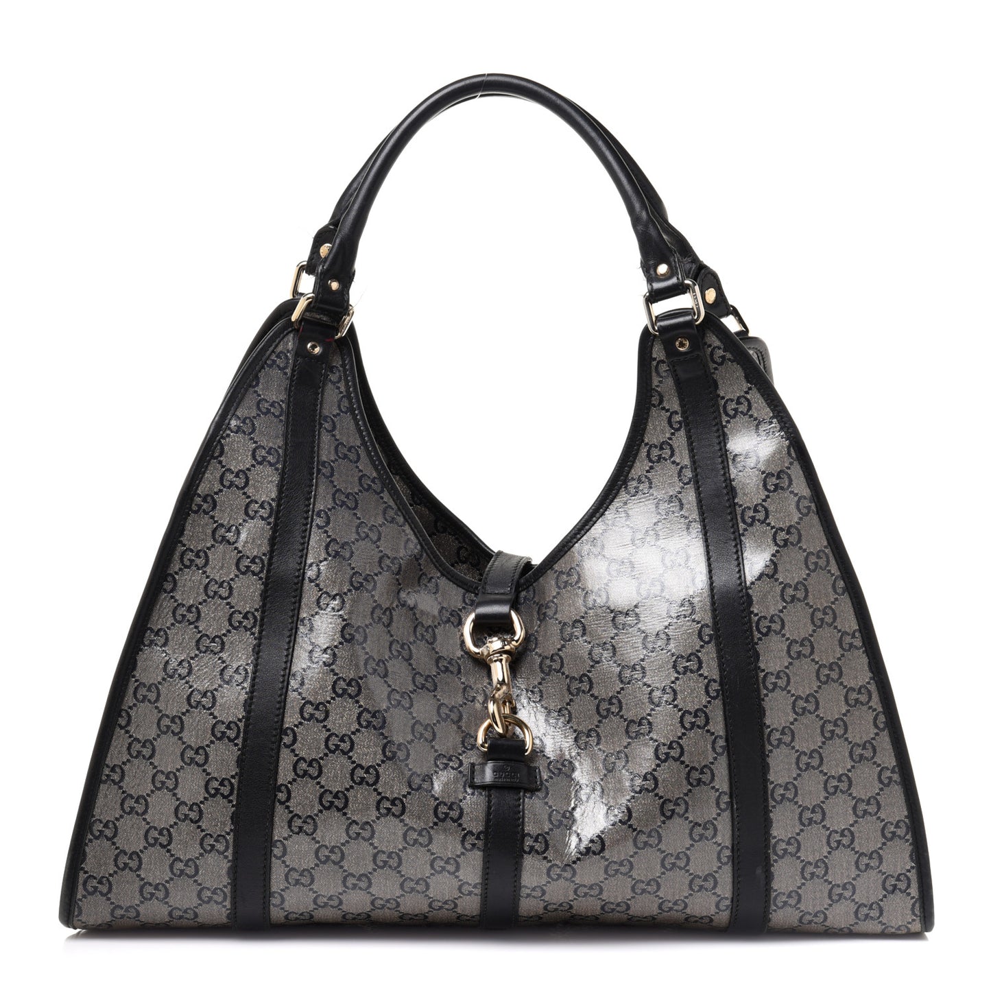 Crystal Monogram Large Joy Shoulder Bag Black