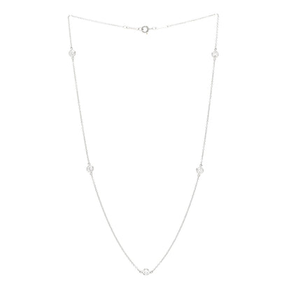 Tiffany Platinum Diamond .70ctw Elsa Peretti Diamonds by the Yard Station Necklace 3 of 6