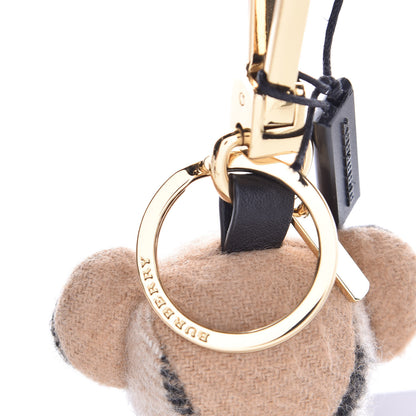 Burberry Cashmere House Check Thomas Bear Bag Charm Camel Gold 3 of 5