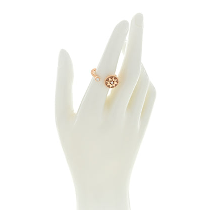 Christian Dior 18K Rose Gold Diamond Pink Opal Rose Des Vents Ring 53 6.5 2 of 5