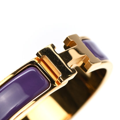 Hermes Enamel Narrow Clic Clac H Bracelet PM Iris 5 of 5
