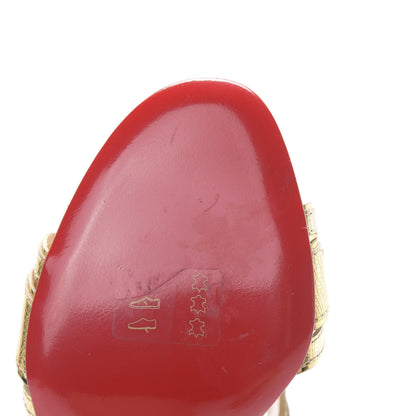 Christian Louboutin Lame Specchio Balistra 100 Slide Sandals 36 Gold 8 of 10