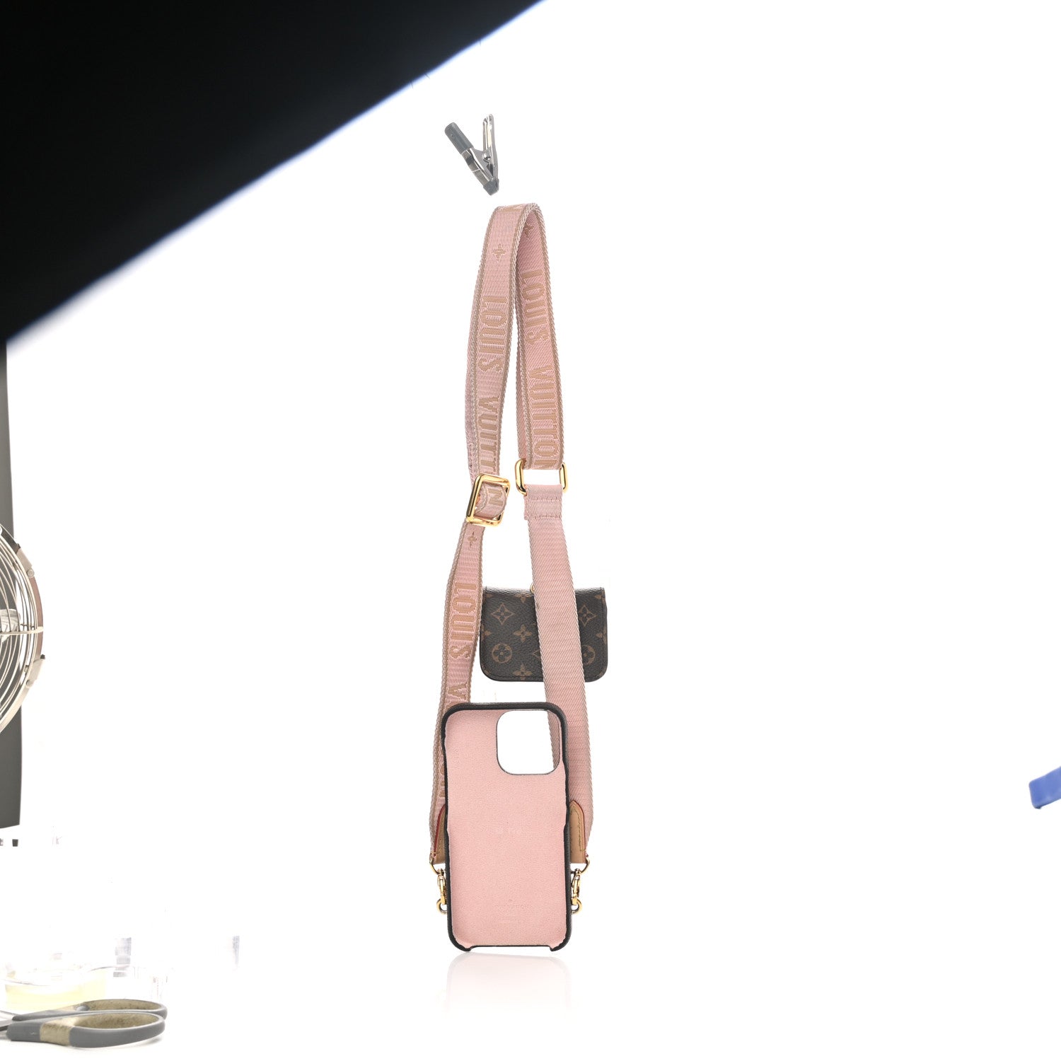Louis Vuitton Monogram Bumper On Strap iPhone 13 Shoulder Strap Creme Pink 2 of 7
