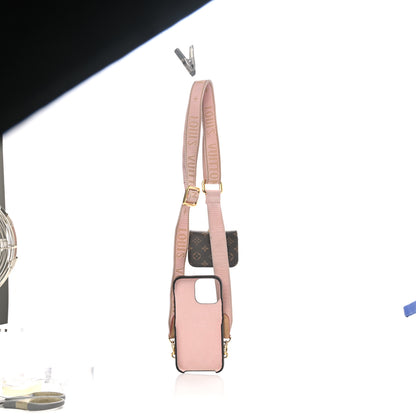 Louis Vuitton Monogram Bumper On Strap iPhone 13 Shoulder Strap Creme Pink 2 of 7