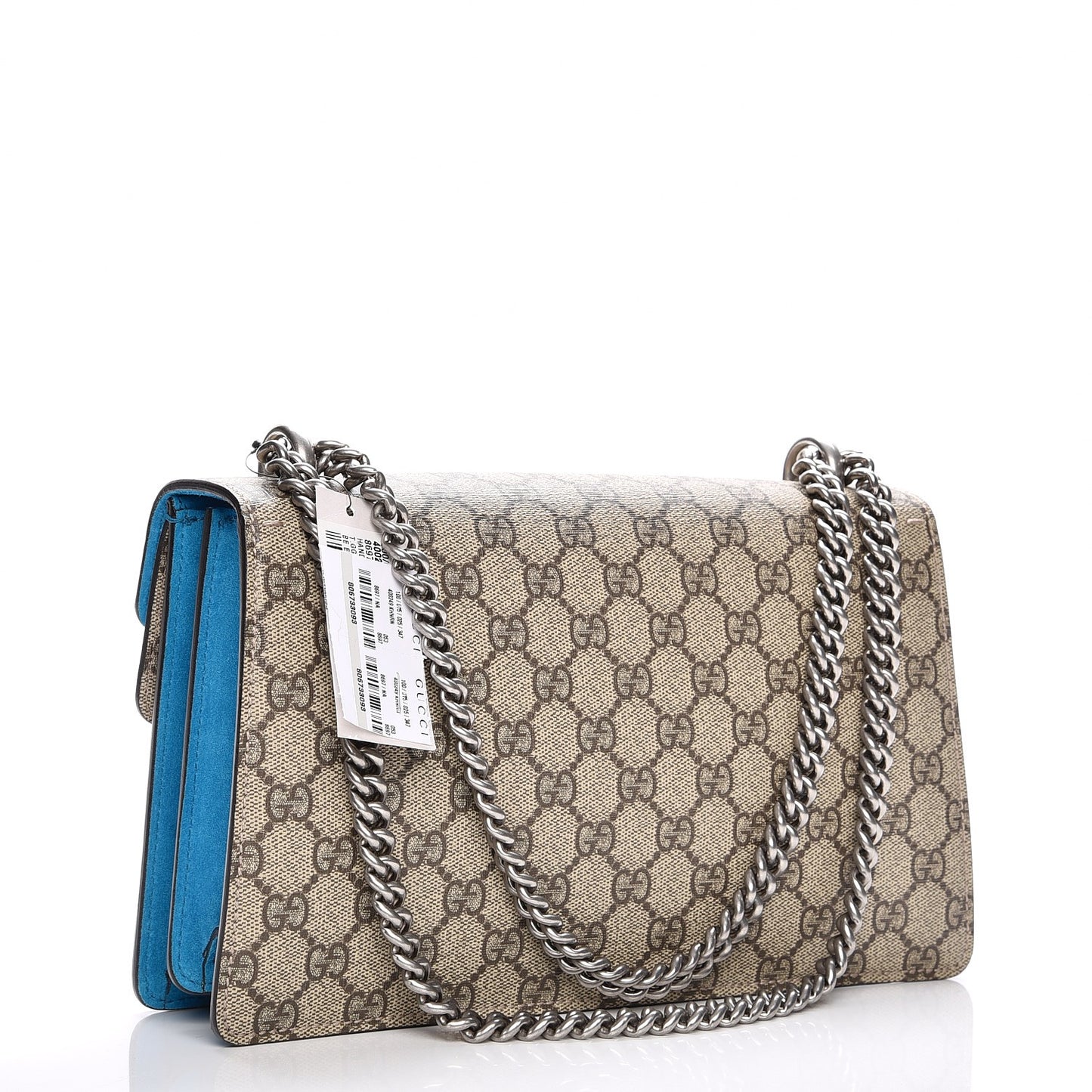 GG Supreme Monogram Small Dionysus Shoulder Bag Bright Turquoise