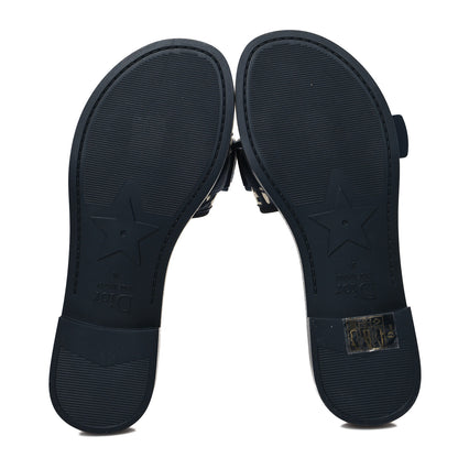 Christian Dior Nylon Oblique Dio(r)evolution Slide Sandals 36 Deep Blue 5 of 8