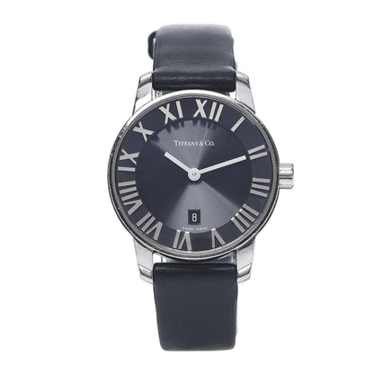 Tiffany Stainless Steel Calfskin 29mm Atlas 2-Hand Quartz Watch Black 1 of 9