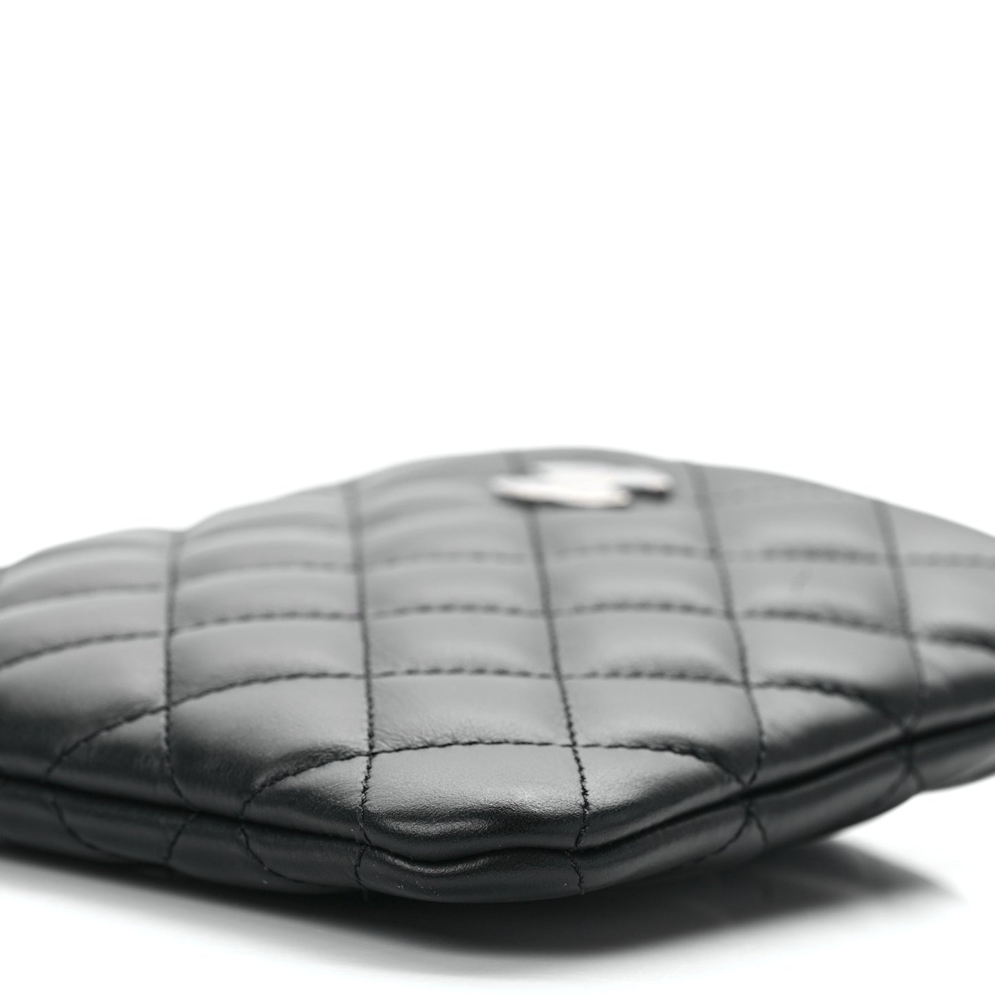 Lambskin Quilted Crossbody Bag Black