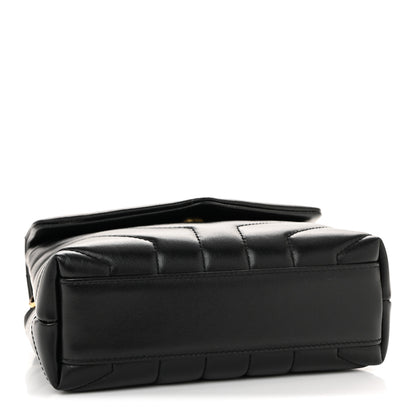 Saint Laurent Calfskin Y Quilted Monogram Toy Loulou Crossbody Bag Black 4 of 11