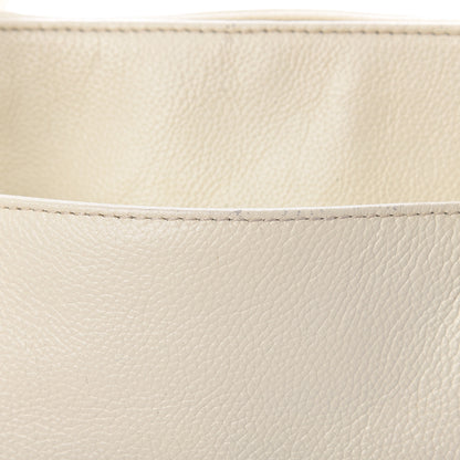 Chanel Calfskin Mademoiselle Lock Cerf Shopper Tote White 30 of 35