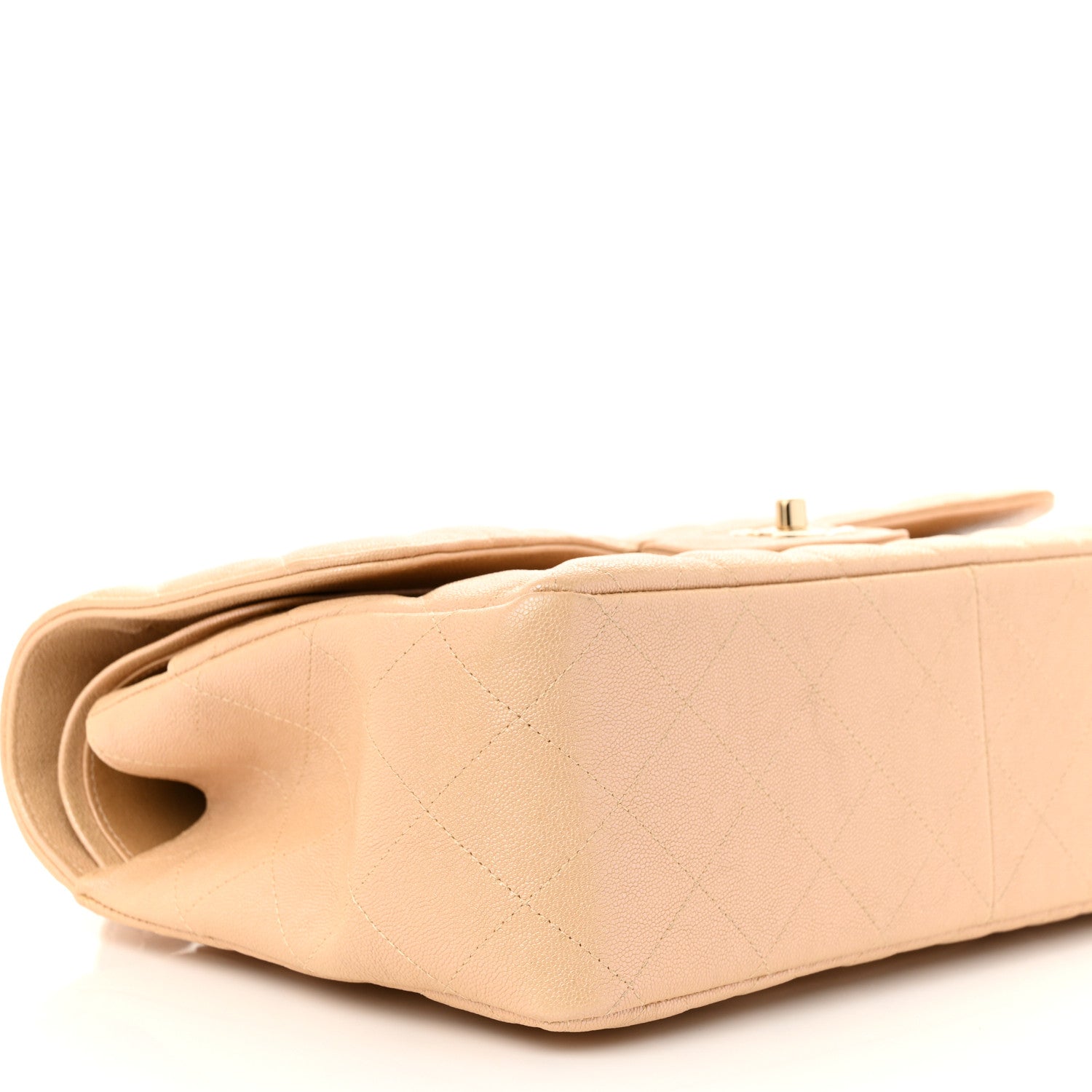 Chanel Iridescent Caviar Quilted Jumbo Double Flap Beige 9 of 10