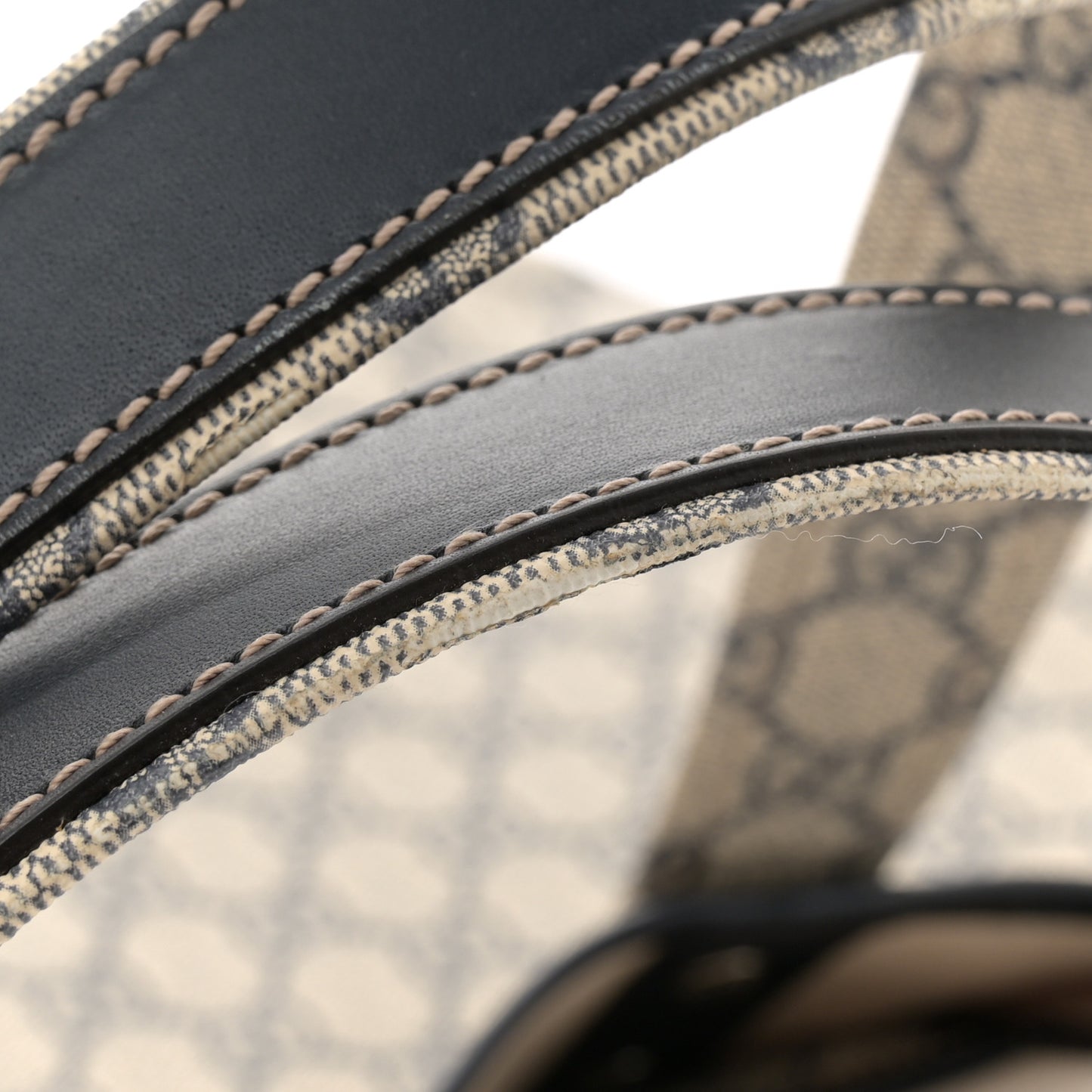 GG Plus Monogram Medium Signature Web Loop Tote Navy