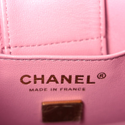 Chanel Caviar Quilted Mini Bucket Bag Pink 6 of 10
