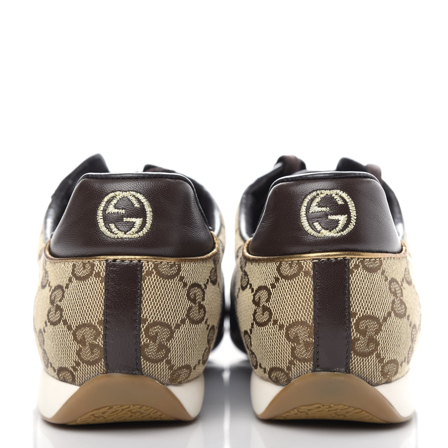 Gucci Monogram Nappa Interlocking G Sneakers 39.5 Beige Ebony Cocoa 7 of 11