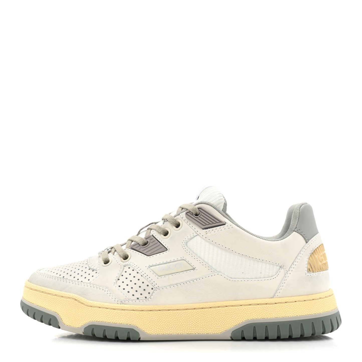 Calfskin Distressed Effect Womens Sneakers 37 Off White