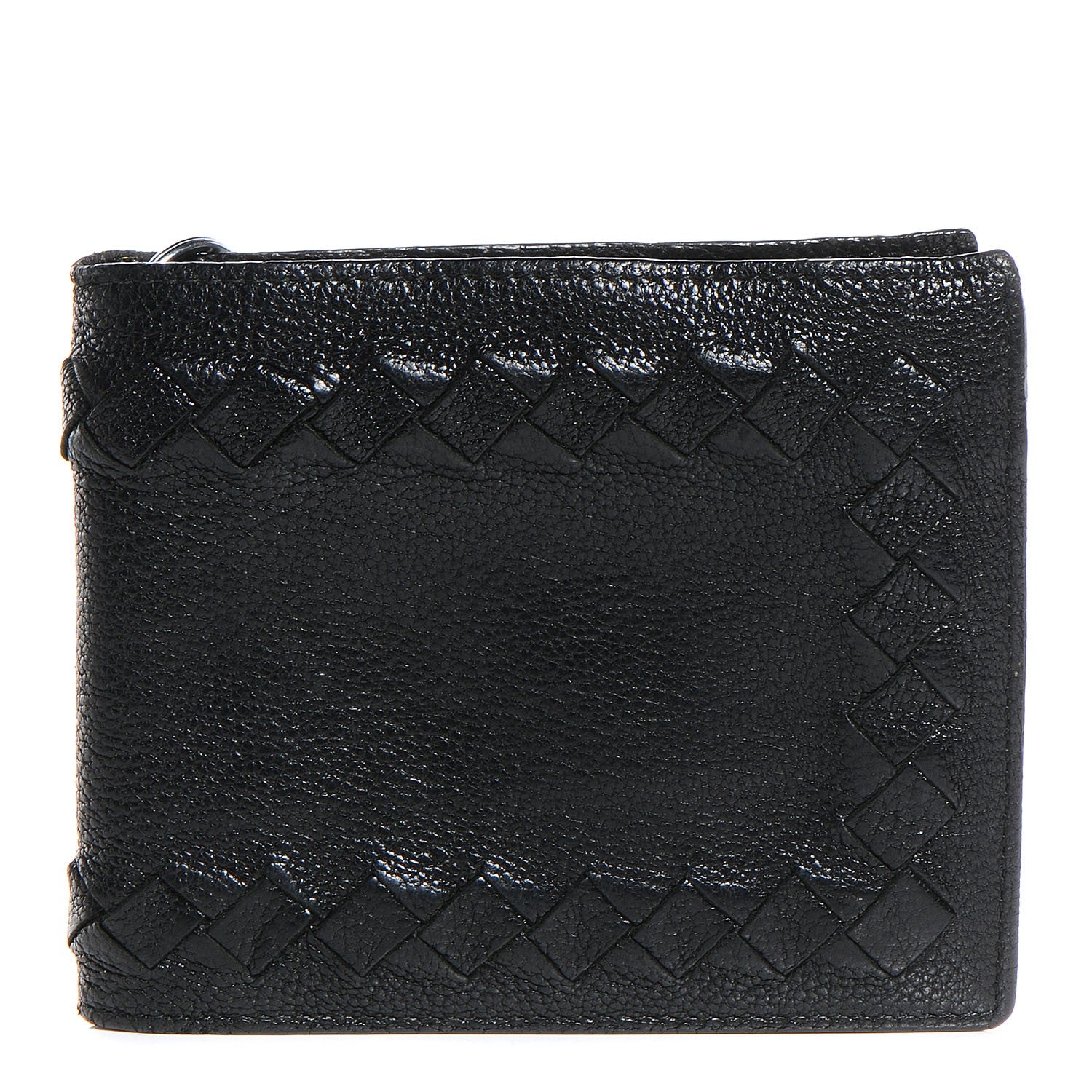 Bottega Veneta Goatskin Intrecciato Wallet With Chain Nero Black 1 of 18