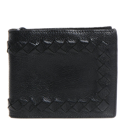 Bottega Veneta Goatskin Intrecciato Wallet With Chain Nero Black 1 of 18