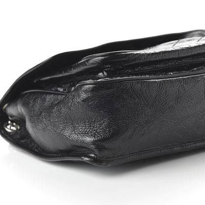 Saint Laurent Crinkled Calfskin Matelasse Monogram Medium Niki Chain Satchel Black 6 of 9