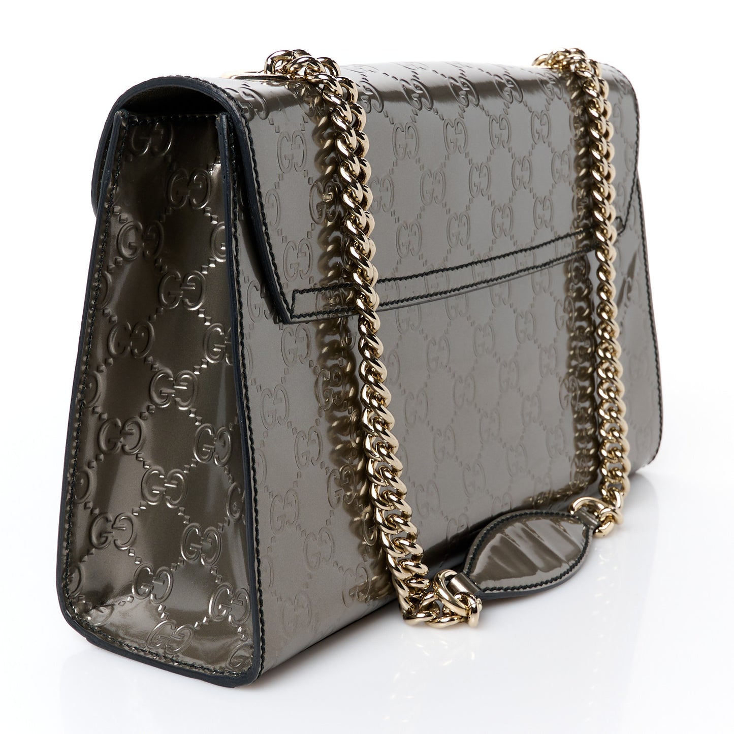 Shine Guccissima Medium Emily Chain Shoulder Bag Sasso