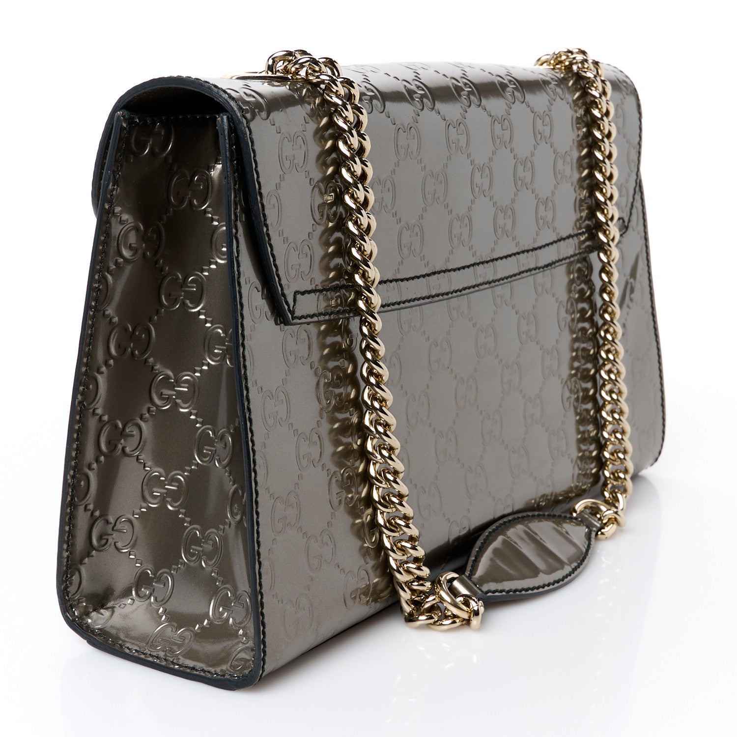 Gucci Shine Guccissima Medium Emily Chain Shoulder Bag Sasso 3 of 12