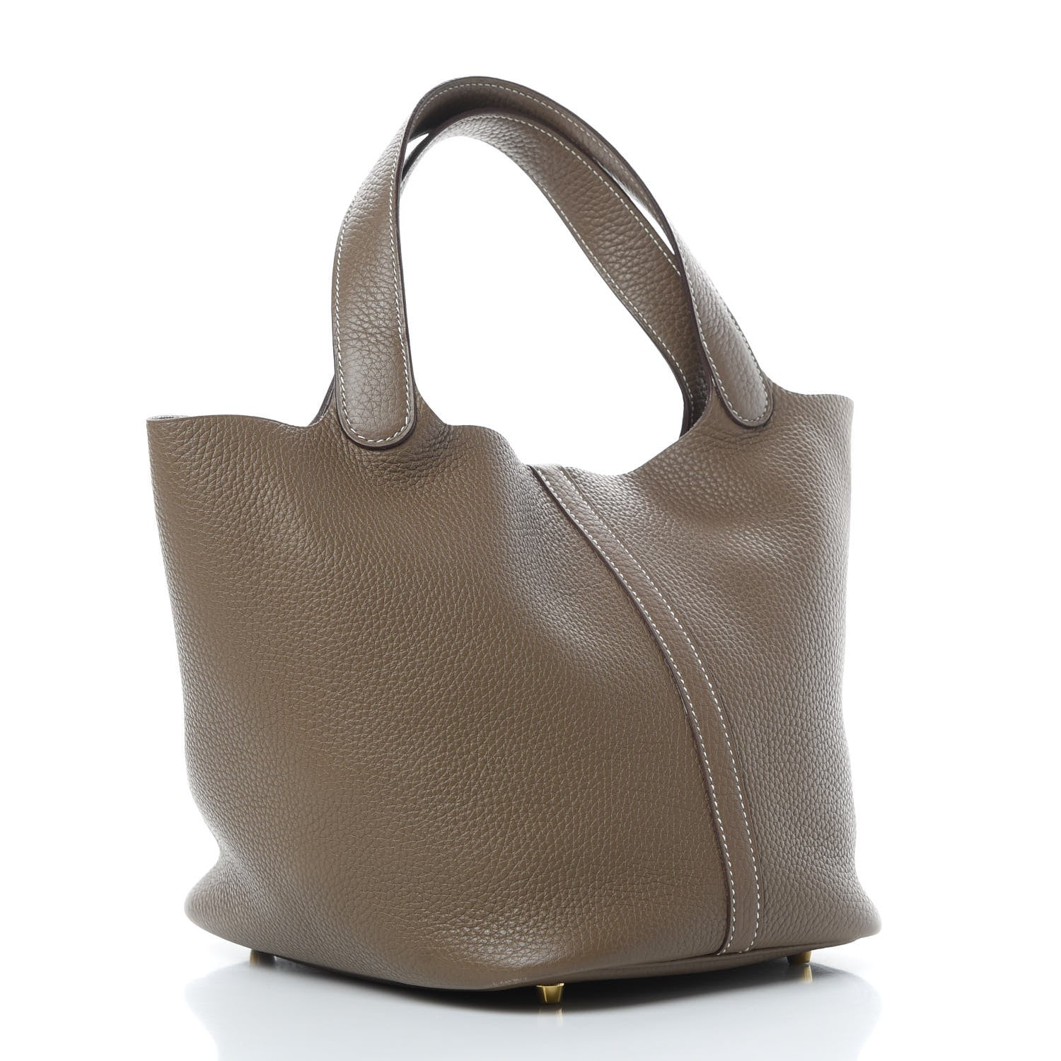 Hermes Taurillon Clemence Picotin Lock 22 MM Etoupe 3 of 13
