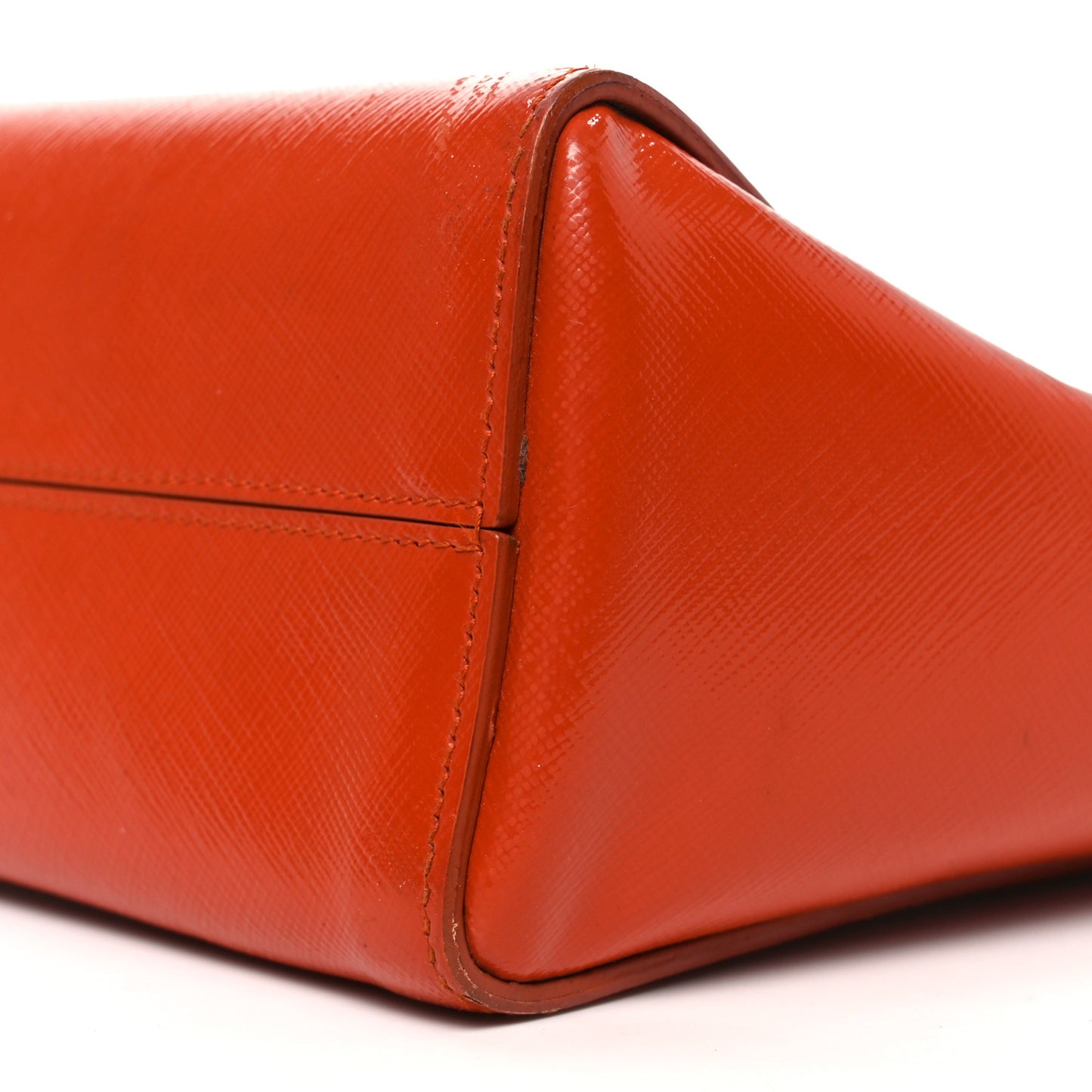 Saffiano Vernice Shopping Tote Arancio