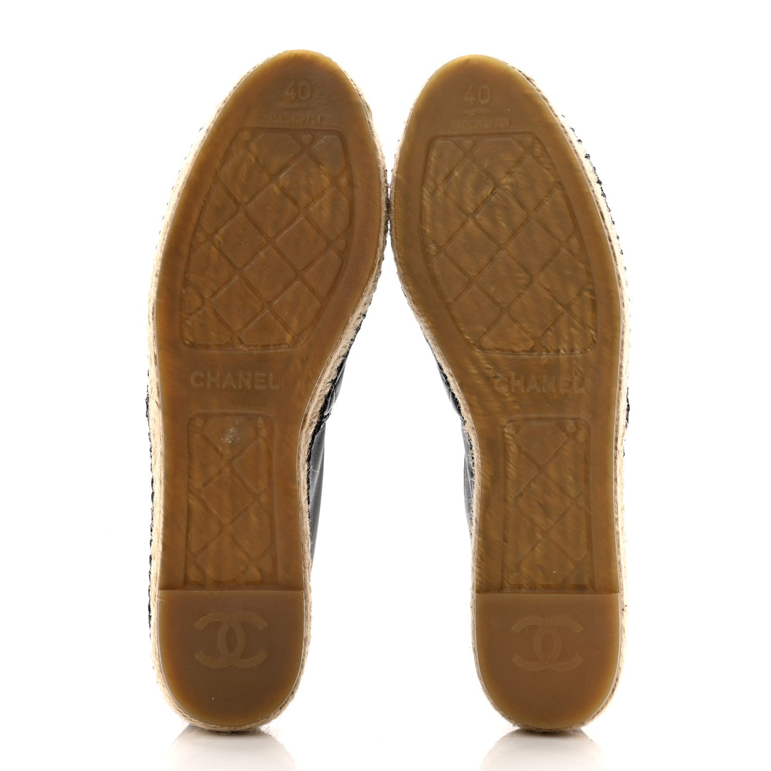 Chanel Lambskin Quilted CC Espadrilles 40 Black 5 of 11
