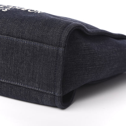 Chanel Denim Small Deauville Tote Dark Blue 10 of 11