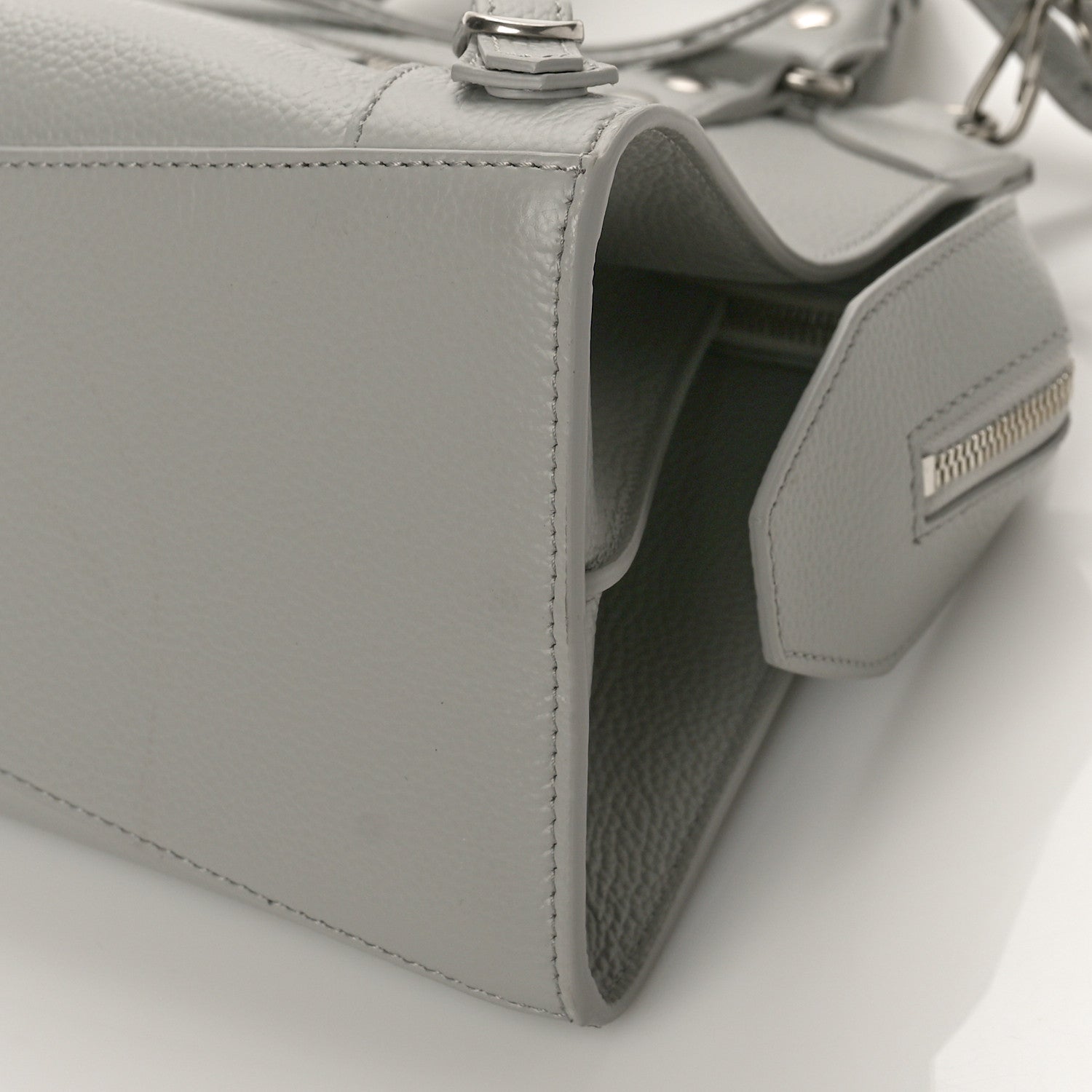 Balenciaga Grained Calfskin Neo Classic Silver Hardware S City Light Grey 8 of 8