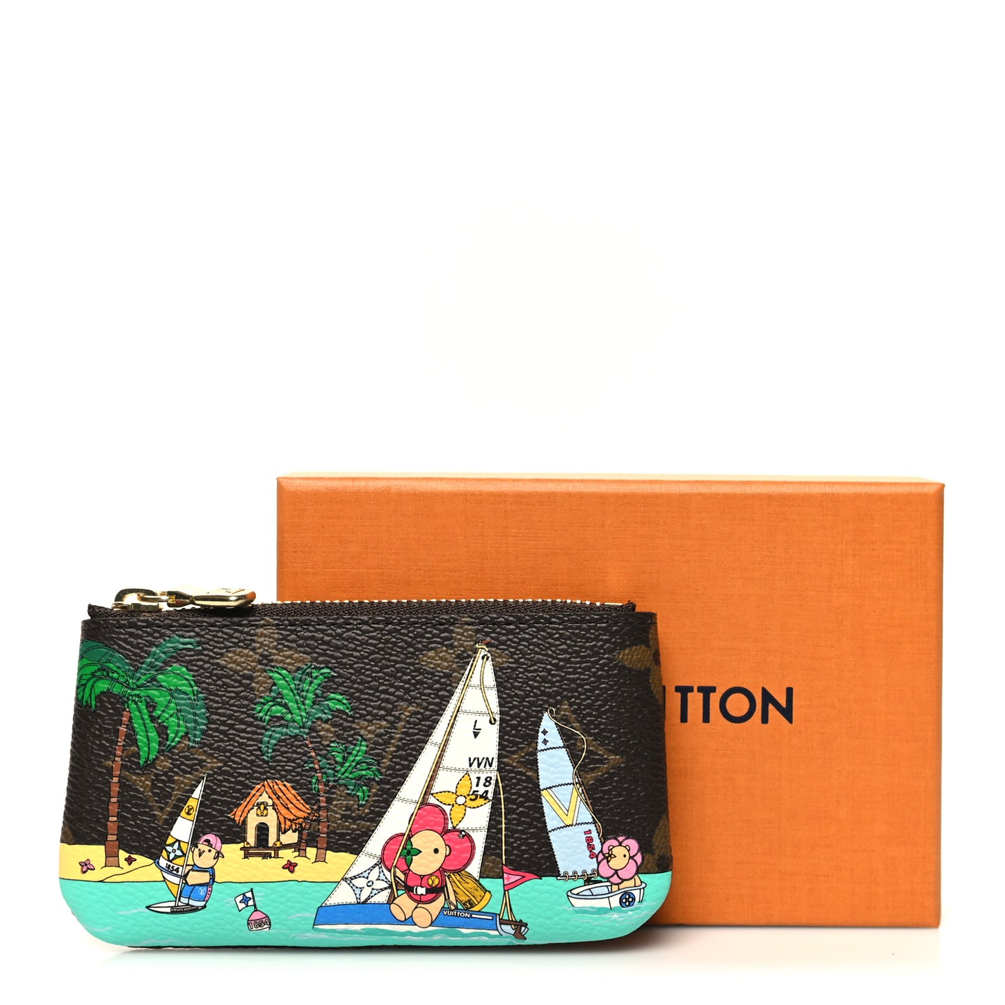 Monogram 2023 Christmas Animation Sailing Vivienne Key Pouch Dragonfruit Pink