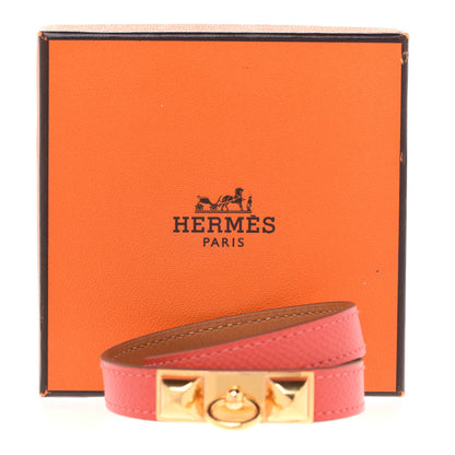Hermes Epsom Rivale Double Tour Bracelet S Rose Jaipur 6 of 6