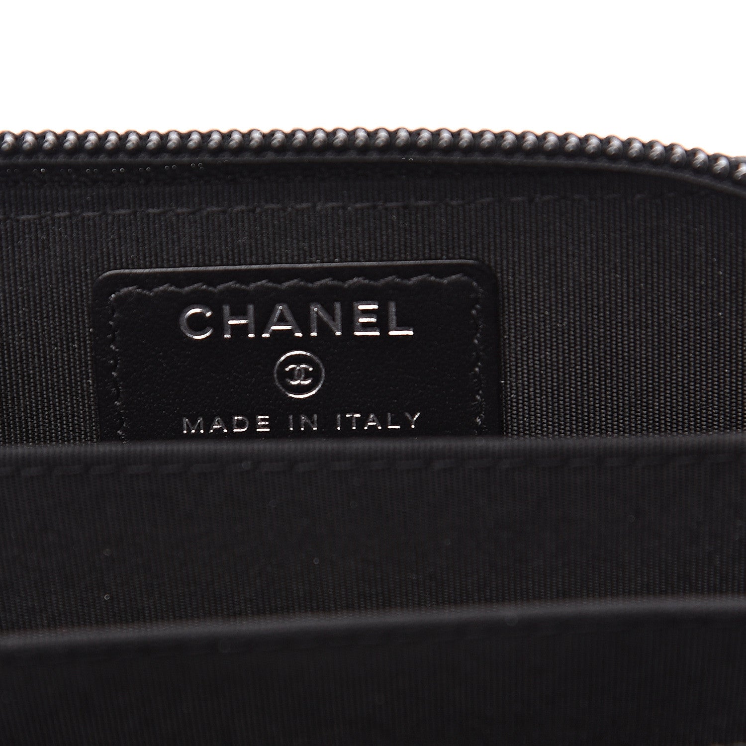 Chanel Caviar Quilted Boy Zip Around Coin Purse Wallet Black 5 of 7