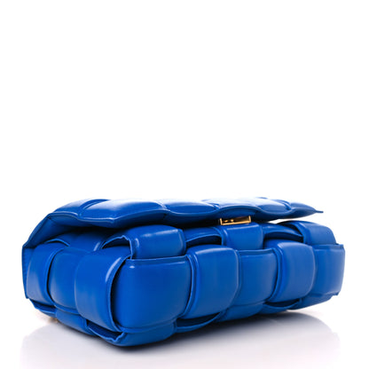 Bottega Veneta Lambskin Maxi Intreccio Padded Chain Cassette Crossbody Bag Cobalt 4 of 9