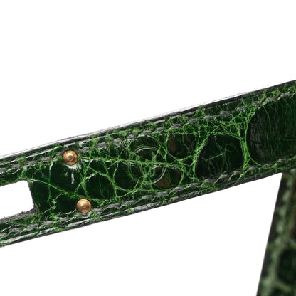 Hermes Alligator Mini Kelly Sellier 20 Vert Fonce 7 of 14