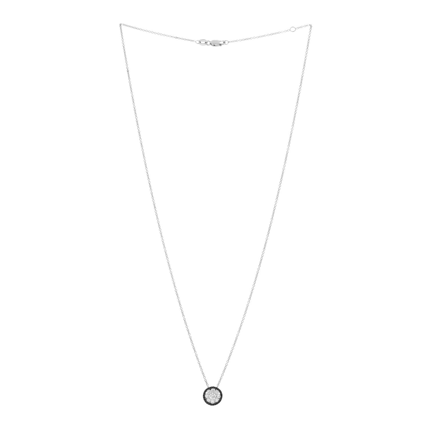 Roberto Coin 18K White Gold Diamond Pendant Necklace 3 of 4