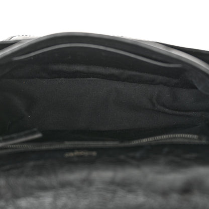 Saint Laurent Crinkled Calfskin Matelasse Monogram Medium Niki Chain Satchel Black 5 of 10