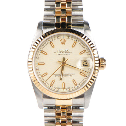 Rolex Stainless Steel 18K Yellow Gold 31mm Oyster Perpetual Datejust Watch White Jubilee 68273 1 of 6