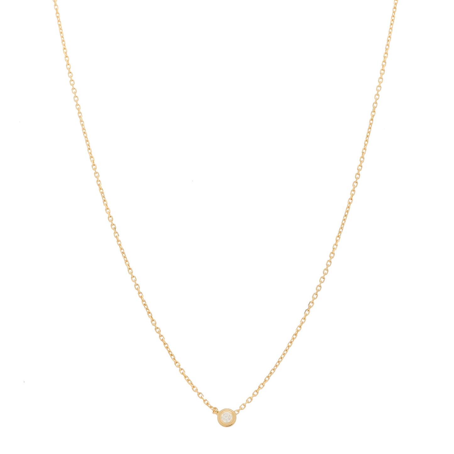 18K Yellow Gold Diamond XS D'Amour Pendant Necklace