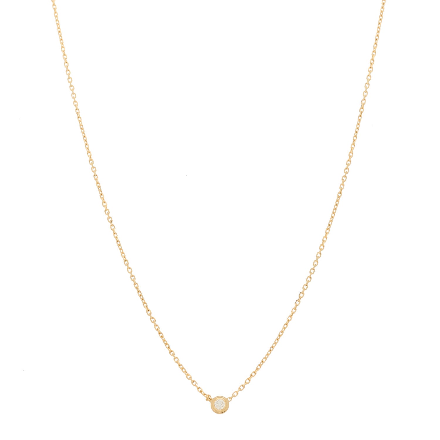 Cartier 18K Yellow Gold Diamond XS D'Amour Pendant Necklace 1 of 6