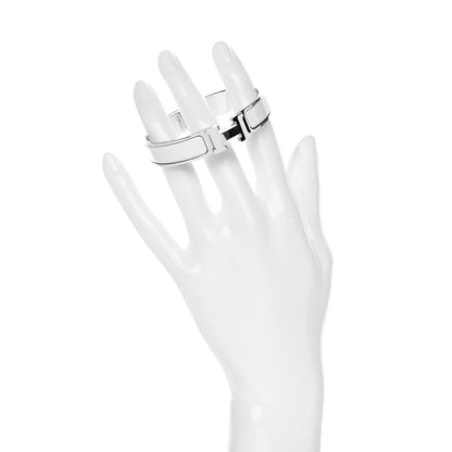 Hermes Enamel Narrow Clic Clac H Bracelet PM White 2 of 5